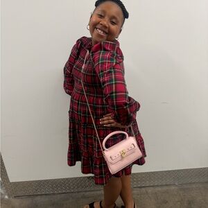 Polo by Ralph Lauren Red and Green Plaid Kids Dress